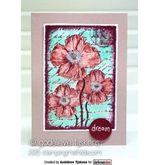Darkroom Door Stamp - Collage Stamp / Pretty Poppies